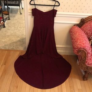 Windsor Sparkly Burgundy High-Low Dress